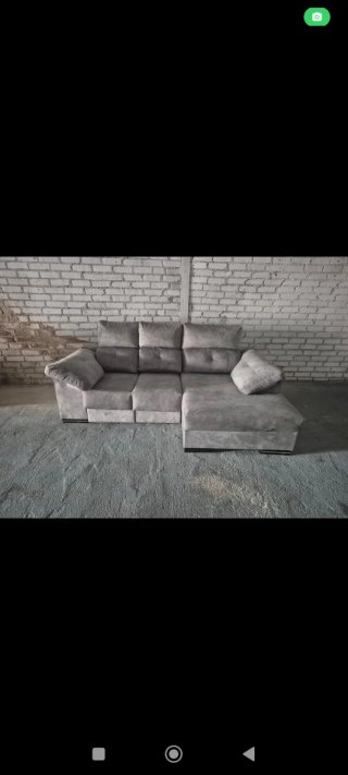 Sofá chaise longue gris 2.38 cm + sofá cama clik c