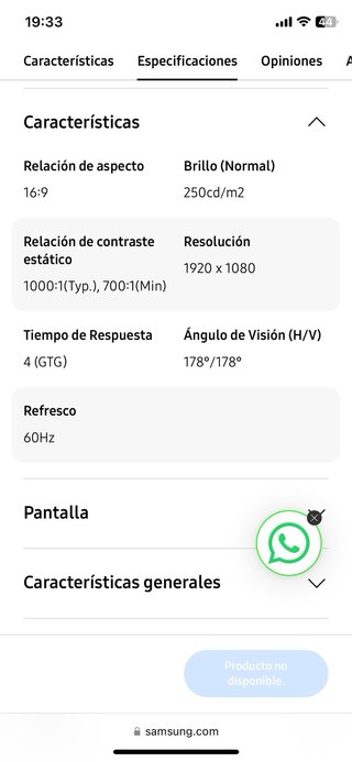 Monitor LED Samsung Negro