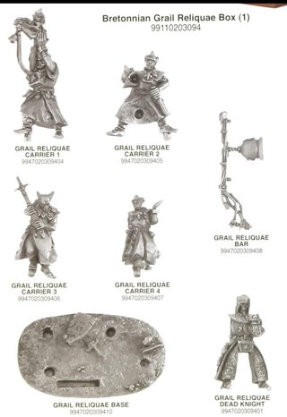 Warhammer Bret-Grail Reliquae + 6 Battle Pilgrims