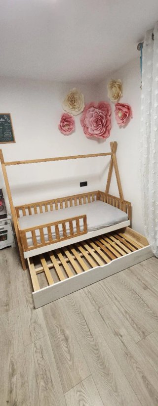 Cama nido casita madera Incluie colchon