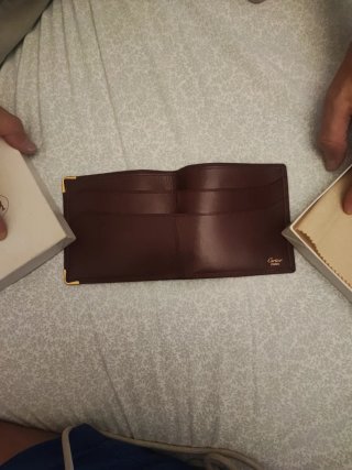 Cartera Billetera Cartier Piel Marrón