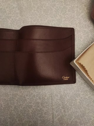 Cartera Billetera Cartier Piel Marrón