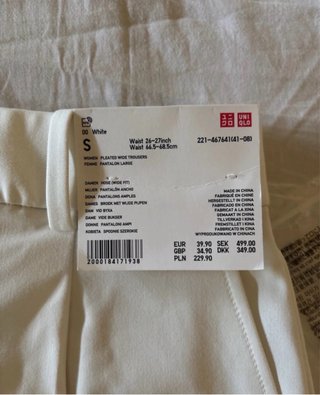 Pantalón Uniqlo Blanco