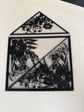 Sobre floral 3D personalizado