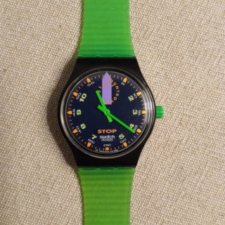 Reloj Swatch STOP Negro y Verde