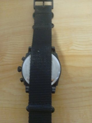 Reloj Negro Correa Tela