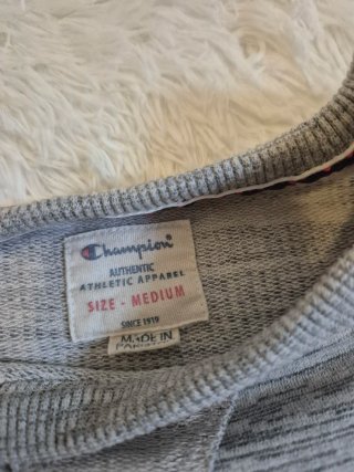 Sudadera Champion Gris y Blanca