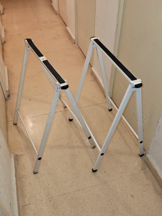 Caballetes/Borriquetas de aluminio blancas