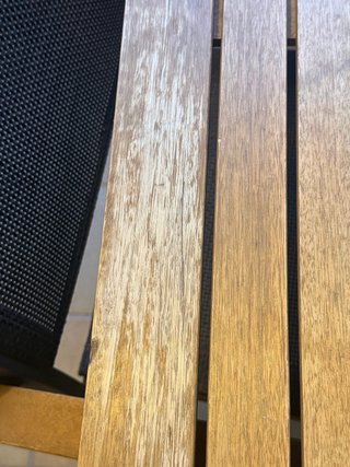 Mesa y 4 Sillas Exterior Madera y Metal