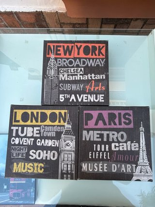 Cuadro Decorativo Ciudades (Madera)