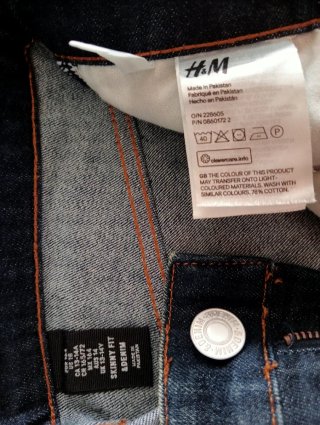 3€Vaqueros H&M azules talla 13-14 años
