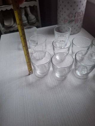 Lote 10 Vasos Cortado Vintage