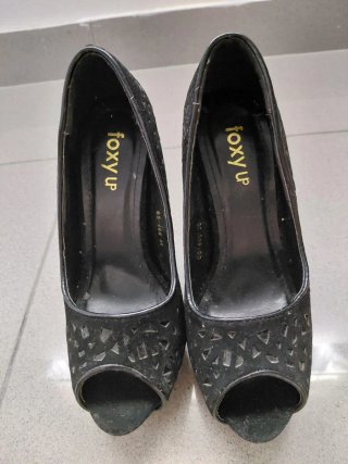 Sandalias tacón negras talla 36