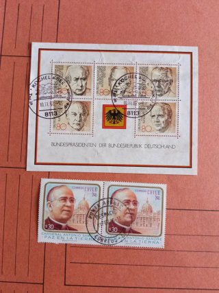 Sellos postales  Bloque Alemania 1982  sello chile