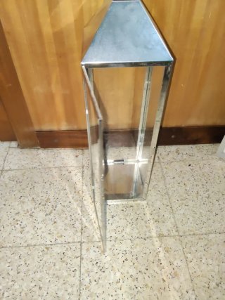 Farol metálico de cristal para interior o exterior