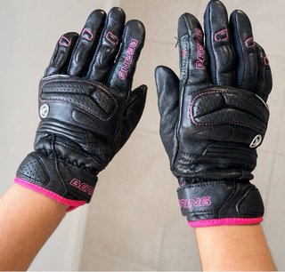 Guantes Moto Mujer T6 Bering Java Piel