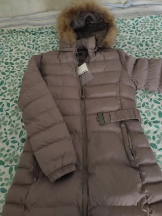 Chaqueta de invierno mujer beige/gris