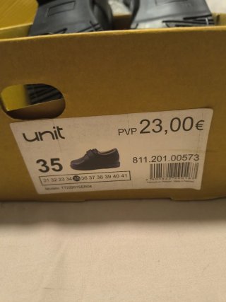 Zapatos Escolares Negros Piel Unit