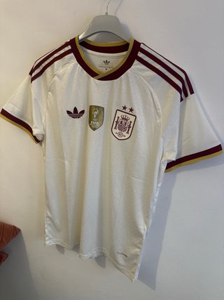 Camiseta España Adidas Blanca Mundial 2 estrellas