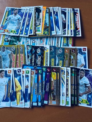 Lote cromos fútbol Real Madrid adrenalyn