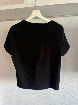 Camiseta Puma Negra Logo Centrado Talla L