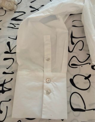 Camisa corta MNG blanca manga larga