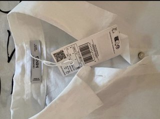 Camisa corta MNG blanca manga larga