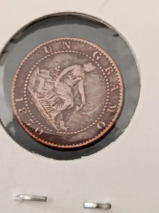2 Monedas de 1 Céntimo 1870