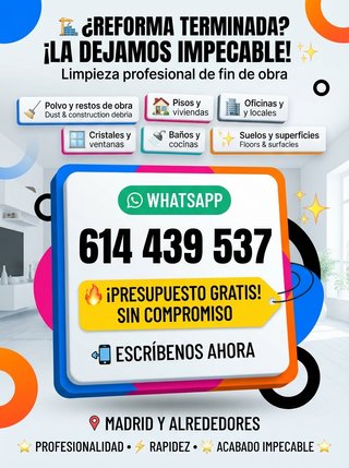 LIMPIEZA DE FIN DE OBRAS