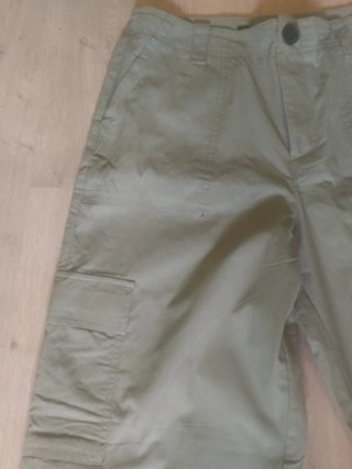 Pantalones Cargo Zara Talla S Verde Caqui