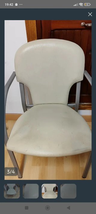 Silla confesor beige y gris