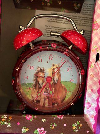 Reloj despertador de caballos