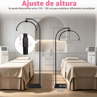Lámpara LED de pie media Luna salones de belleza