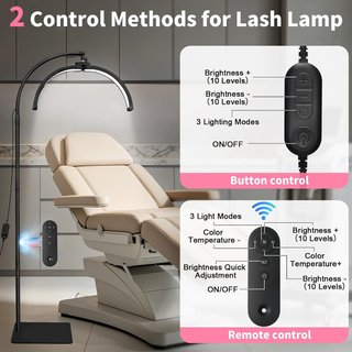 Lámpara LED de pie media Luna salones de belleza