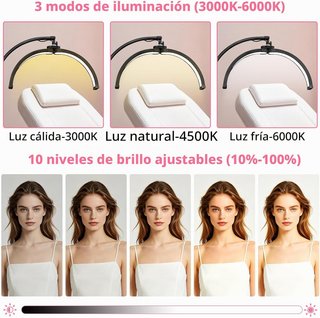 Lámpara LED de pie media Luna salones de belleza