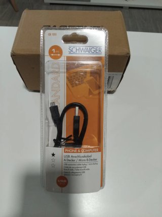 Cable USB SCHWAIGER 1m A/Micro B