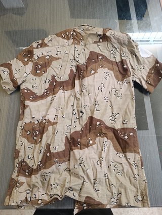 Camisa Militar Manga Corta Desierto