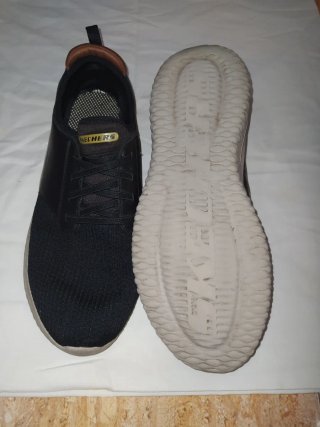 Zapatillas Skechers Hombre Negras Beige