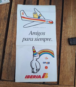 Cartera promocional Iberia Expo '92 Cobi y Curro
