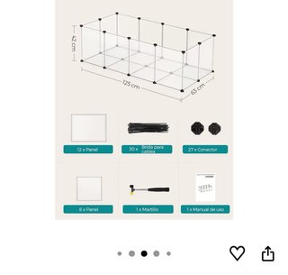Valla para Mascotas Negra y Transparente
