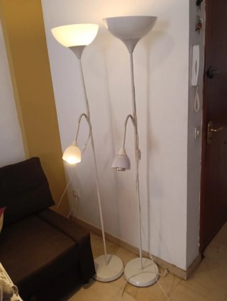 2 Lámparas de Pie Ikea Blancas