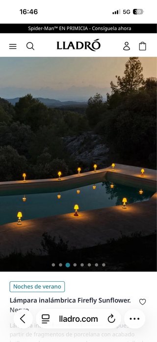 Lámpara Lladró Firefly Marfil y Rosa