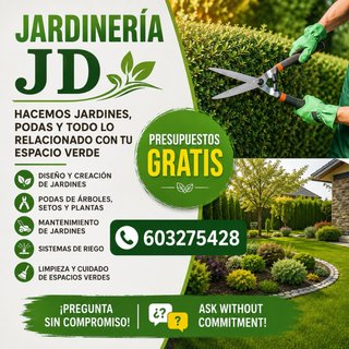 JARDINERÍA JD | Jardines, Podas y Mantenimiento