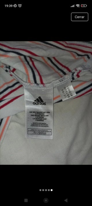 Polo Adidas Rayas Manga Corta