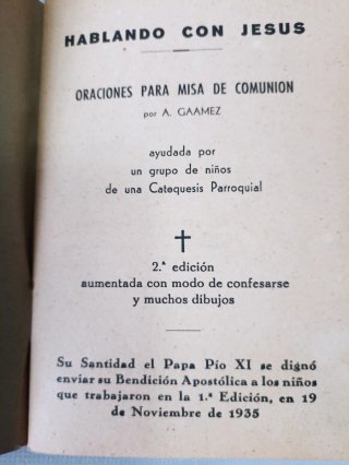 LIBRO ANTIGUO DE ORACIONES 1935 +libretos varios