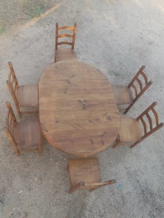 Conjunto Muebles Rústicos Madera Maciza. 678302283