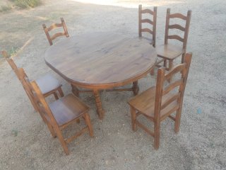 Conjunto Muebles Rústicos Madera Maciza. 678302283
