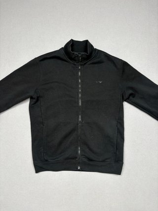 Armani Jeans sudadera cremallera negra talla L