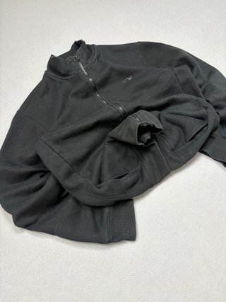 Armani Jeans sudadera cremallera negra talla L