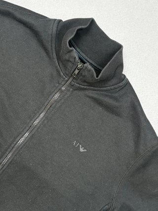 Armani Jeans sudadera cremallera negra talla L